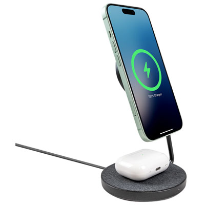 Support De Chargement Sans Fil Qi2 Repliable 2-En-1 De Logiix Avec Magsafe (Lgx-13880) - Noir