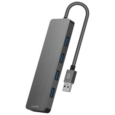 LOGiiX 4-Ports USB 3.0 Hub (LGX-13699) - Graphite Grey
