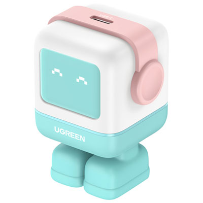 UGREEN Uno Robot 30W USB-C GaN PD Wall Charger - Pink/Blue