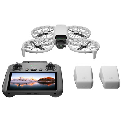DJI Flip Quadcopter Drone Fly More Combo with Camera, Extra Batteries & Remote Control w/ Screen - Bilingual