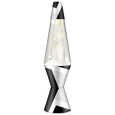 Lava Lite 14.5" Polygonal White Tone Lava Lamp - White/Clear