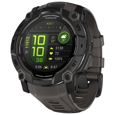 Garmin Instinct 3 AMOLED 50mm Bluetooth Multisport Smartwatch - Black/Charcoal Best rugged GPS watch