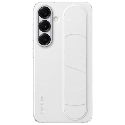 Samsung Standing Grip Fitted Hard Shell Case for Galaxy S25 - White