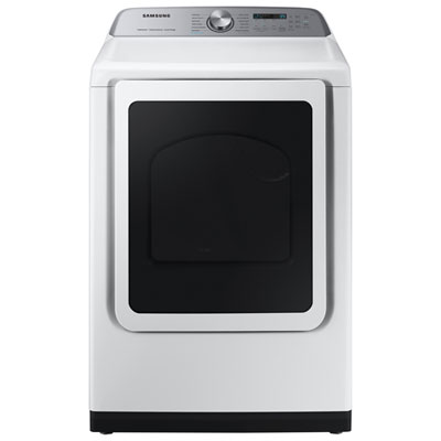 Samsung 7.4 Cu. Ft. Electric Steam Dryer (DVE52DG5505WAC) - White Still trying to figure out which settings are best for jeans and hoodies - overall good product