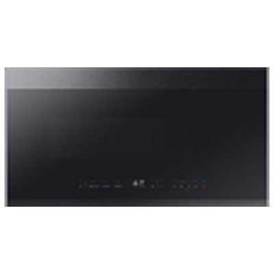 Open Box - Samsung BESPOKE Over-The-Range Microwave - 2.1 Cu. Ft. - Black Matte Steel - Perfect Condition