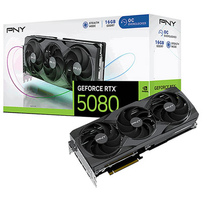PNY NVIDIA GeForce RTX 5080 16GB GDDR7 Video Card