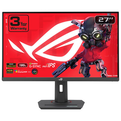 ASUS ROG Strix 27" QHD 180Hz 1ms GTG IPS LED Gaming Monitor (XG27ACG) The screen is bright and the colors look great!
