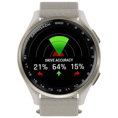 Garmin Approach S50 45mm AMOLED GPS Golf Smartwatch - Ivory | Best