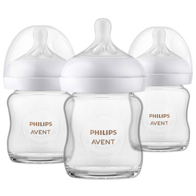 Philips Avent Glass Natural 4 Oz. Baby Bottle Set - 3 Pack Love love love