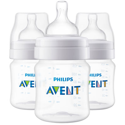 Philips Avent Anti-Colic 4 oz. Baby Bottle Set - 3 Pack Great bottle