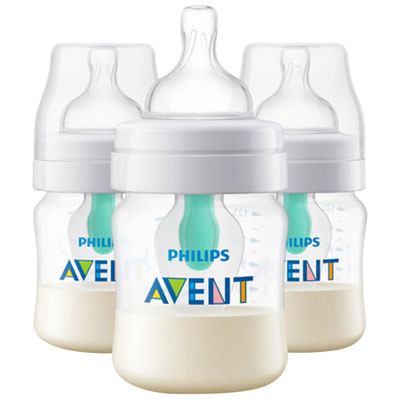 Philips Avent Anti-Colic 4 oz. Baby Bottle Set with AirFree Vent - 3 Pack Great bottles