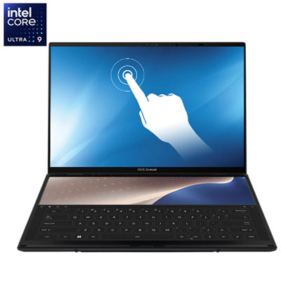 Portable À Écran Tactile 2-En-1 De 14 Po Zenbook Duo D'asus Avec Ia - Gris Encrier (Core Ultra 9 D'intel/ram 32 Go/ssd 1 To/win 11)