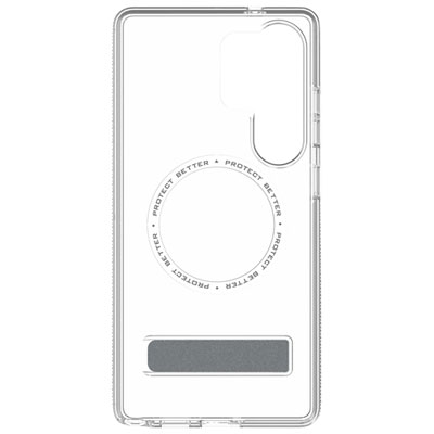 ZAGG Crystal Palace Snap Fitted Hard Shell Case with MagSafe & Kickstand for Galaxy S25 Ultra - Clear