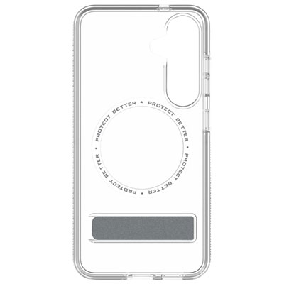 ZAGG Crystal Palace Snap Fitted Hard Shell Case with MagSafe & Kickstand for Galaxy S25 - Clear