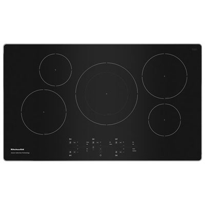 Open Box - KitchenAid 36" 5-Element Induction Cooktop (KCIG556JSS) - Stainless Steel - Perfect Condition