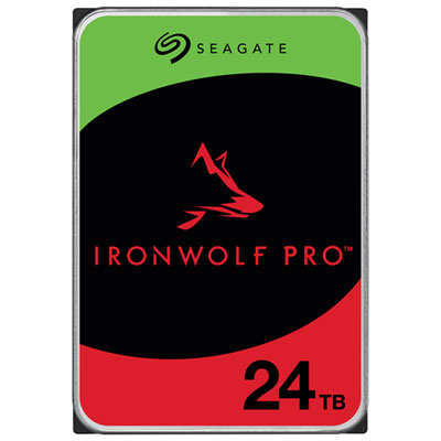 Disque Dur Interne D'ordinateur De Bureau Sata 3,5 Po Ironwolf Pro 24 To 7200 Tr/min De Seagate (St24000Ntz02)