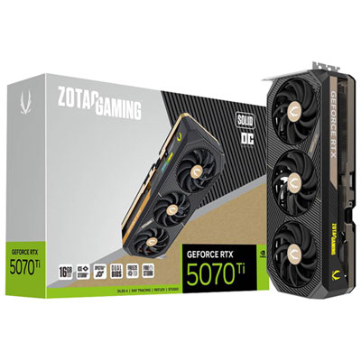 Image of ZOTAC Gaming GeForce RTX 5070 Ti Solid OC 16GB GDDR7 Video Card