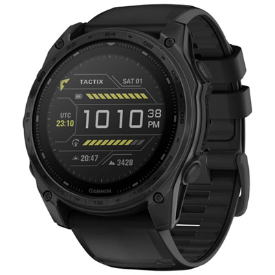 Montre Intelligente Multisport Bluetooth De 51 Mm Tactix 8 Solar Elite De Garmin - Noir