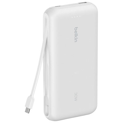 Chargeur Portable Usb-A/usb-C De 20 000 Mah Boostcharge De Belkin - Blanc Love love love