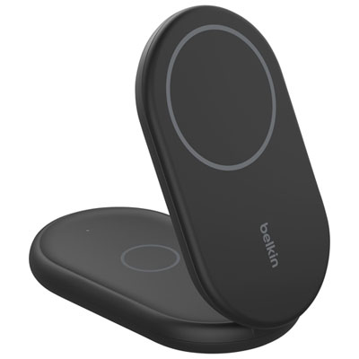 Support De Chargement Sans Fil Repliable 2-En-1 Qi2 De 15 W De Belkin - Noir Great charger