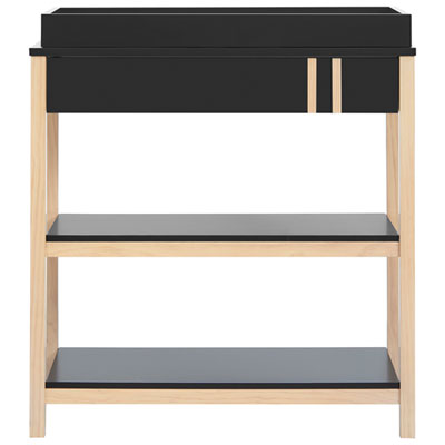 Dream On Me Soho Changing Table with Drawer - Matte Black Vintage
