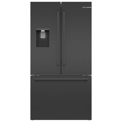 Bosch 36" 22 Cu. Ft. French Door Refrigerator with Water & Ice Dispenser (B36CD52SNB) - Black