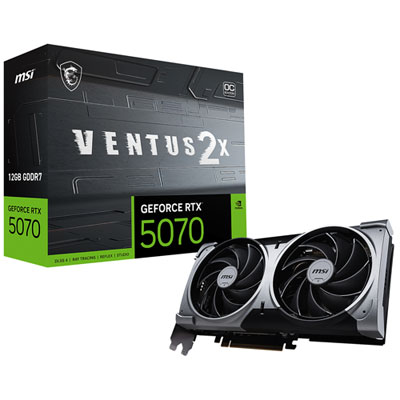 Image of MSI GeForce RTX 5070 Ventus 2X OC 12GB GDDR7 Video Card