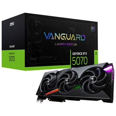Image of MSI GeForce RTX 5070 Vanguard SOC Launch Edition 12GB GDDR7 Video Card