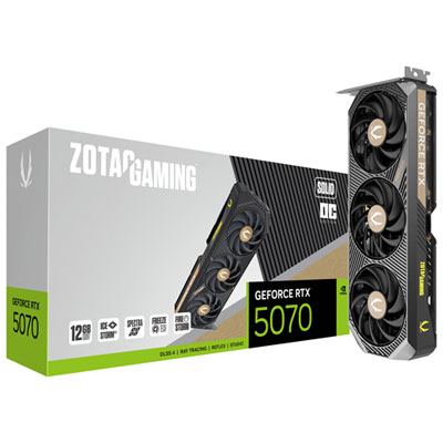 Image of ZOTAC Gaming GeForce RTX 5070 Solid OC 12GB GDDR7 Video Card