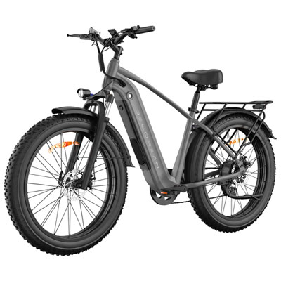 Delorean DM220 Electric City Bike (500W Motor / 55km Range / 32km/h Top Speed) - Dark Grey