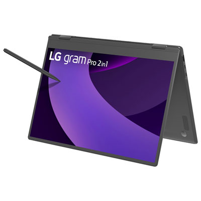 Portable À Écran Tactile Deux-En-Un De 16 Po Gram De Lg - Noir Volcanique (Core Ultra7 255H D’Intel/mémoire Vive 32 Go/disque Ssd De 1 To)