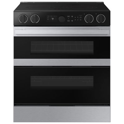 Open Box - Samsung 30" Double Oven Slide-In Electric Air Fry Range (NSE6DG8550SRAC) - Stainless - Perfect Condition