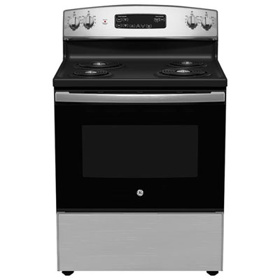 "Open Box - GE 30"" 5.0 Cu. Ft. Freestanding Electric Coil Top Range (JCBS350SVSS) - Stainless Steel - Perfect Condition"