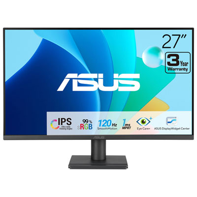 ASUS Eye Care 27" FHD 120Hz 1ms IPS LED Gaming Monitor (VA279HG) 