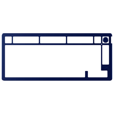 HyperX Alloy Rise 75 Top Plate & Knob - Navy