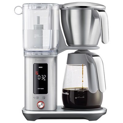 Cafetière En Verre Luxe Glass De Breville - 12 Tasses - Acier Inoxydable Brossé 