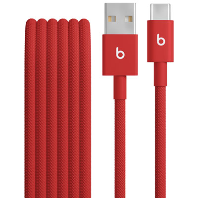 Câble Tissé Usb-A À Usb-C De 1,5 M (4,9 Pi) De Beats By Dr. Dre (Mfej4Ll/a) - Rouge Vif And this cable is working great