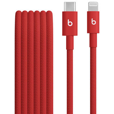Câble Tissé Usb-C À Lightning De 1,5 M (4,9 Pi) De Beats By Dr. Dre (Mfeh4Ll/a) - Rouge Vif BEST CHARGER EVER