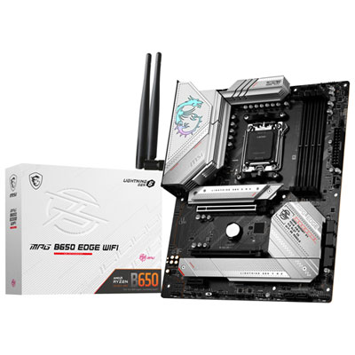 MSI MPG B650 Edge WiFi ATX AM5 Motherboard for AMD Ryzen 9000/8000/7000 Series CPUs - White Best for this price