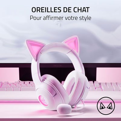 Razer Kraken Kitty Edition V2 Gaming Headset with Microphone
