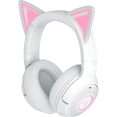 Razer Kraken Kitty Edition V2 Wireless Gaming Headset with Microphone - White Great for a gift
