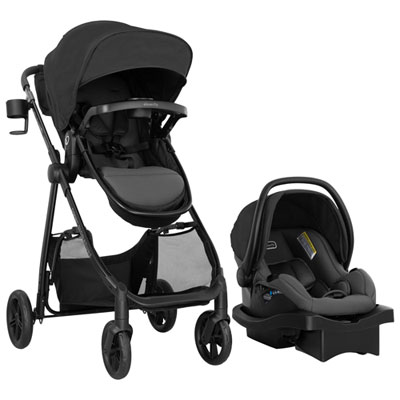 Poussette Convertible Omni Signature Avec Siège D'auto Pour Bébé Litemax D'evenflo - Noir Porto