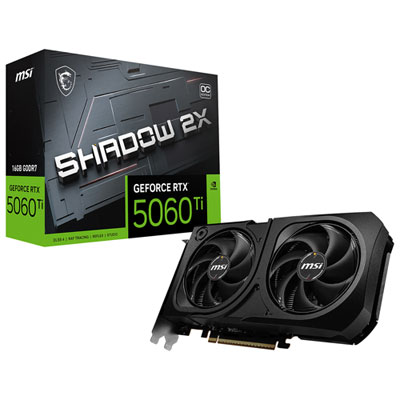 MSI GeForce RTX 5060 Ti Shadow 2X OC 16GB GDDR7 Video Card