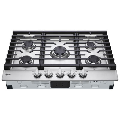 "Open Box - LG 30"" 5-Burner Gas Cooktop (CBGJ3023S) - Stainless Steel - Perfect Condition"