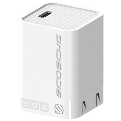 Chargeur Mural Usb-C Pd De 30 W Powervolt De Scosche - Blanc