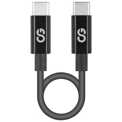 Câble Usb-C Vers Usb-C De 0,3 M (1 Pi) De Chargement Et De Synchronisation Shortie De Logiix - Noir