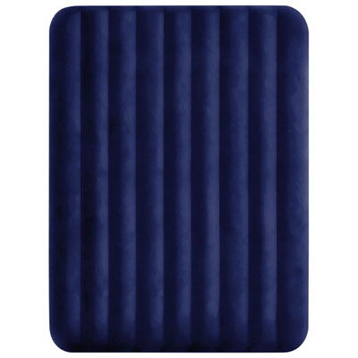 Intex Classic Downy 8.75" Air Bed with Pump & Inflatable Pillows - Queen - Navy