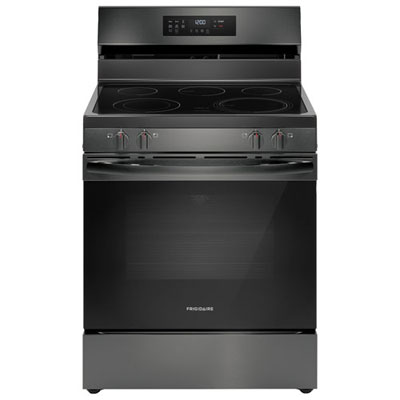 "Open Box - Frigidaire 30"" 5.3 Cu Ft Fan Convection 5-Element Electric Air Fry Range (FCRE308CAD) - Black -Perfect Condition"