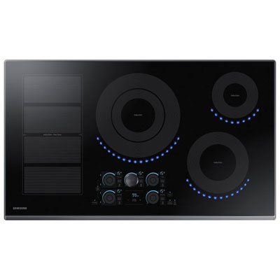 "Open Box - Samsung 36"" 4-Element Induction Cooktop (NZ36K7880UG/AA) - Black Stainless Steel - Perfect Condition"