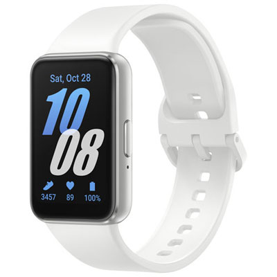 Open Box - Samsung Galaxy Fit3 Fitness Tracker with Heart Rate Monitor - Silver